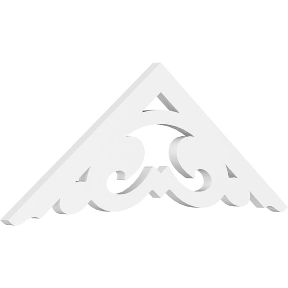 Ekena Millwork 36"W x 13 1/2"H x 1"P (9/12) Pitch Preston Architectural Grade PVC Gable Pediment