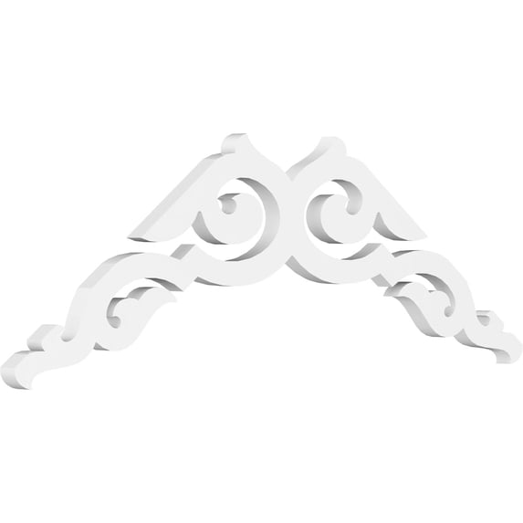 Ekena Millwork 36"W x 13 1/2"H x 1"P (9/12) Pitch Rotherham Architectural Grade PVC Gable Pediment