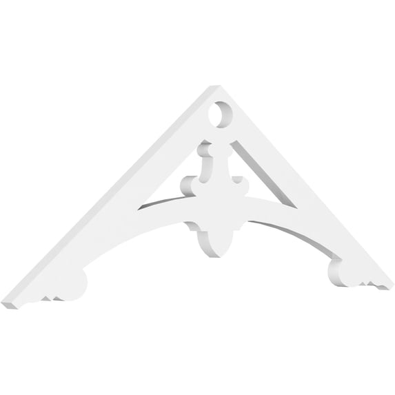 Ekena Millwork 36"W x 13 1/2"H x 1"P (9/12) Pitch Sellek Architectural Grade PVC Gable Pediment
