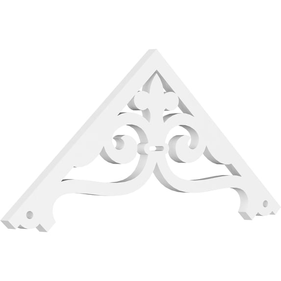 Ekena Millwork 36"W x 15"H x 1"P (10/12) Pitch Finley Architectural Grade PVC Gable Pediment