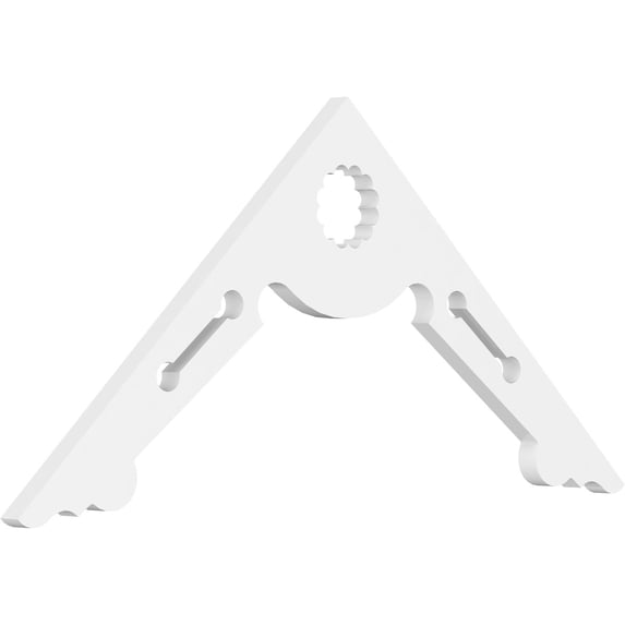 Ekena Millwork 36"W x 16 1/2"H x 1"P (11/12) Pitch Cena Architectural Grade PVC Gable Pediment