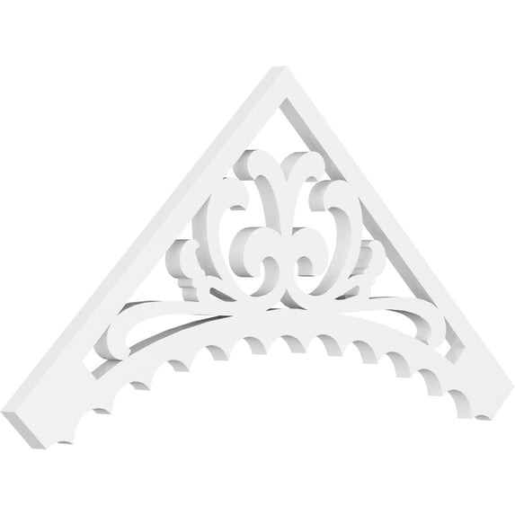 Ekena Millwork 36"W x 16 1/2"H x 1"P (11/12) Pitch Genova Architectural Grade PVC Gable Pediment
