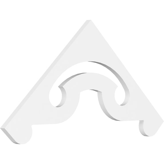 Ekena Millwork 36"W x 16 1/2"H x 1"P (11/12) Pitch Northwest Architectural Grade PVC Gable Pediment