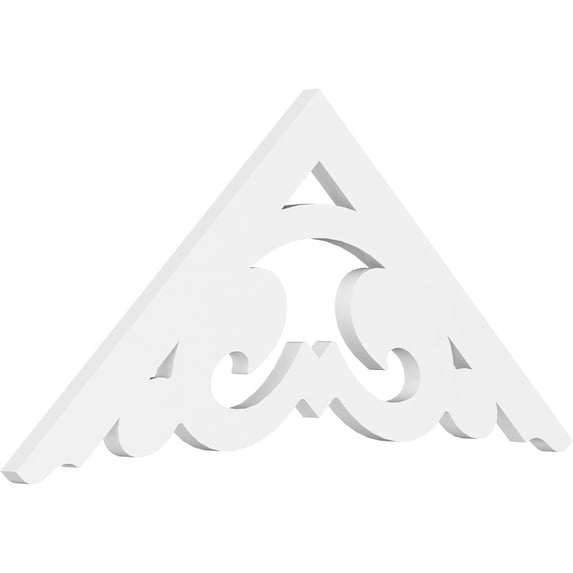 Ekena Millwork 36"W x 16 1/2"H x 1"P (11/12) Pitch Preston Architectural Grade PVC Gable Pediment