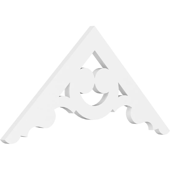 Ekena Millwork 36"W x 16 1/2"H x 1"P (11/12) Pitch Robin Architectural Grade PVC Gable Pediment