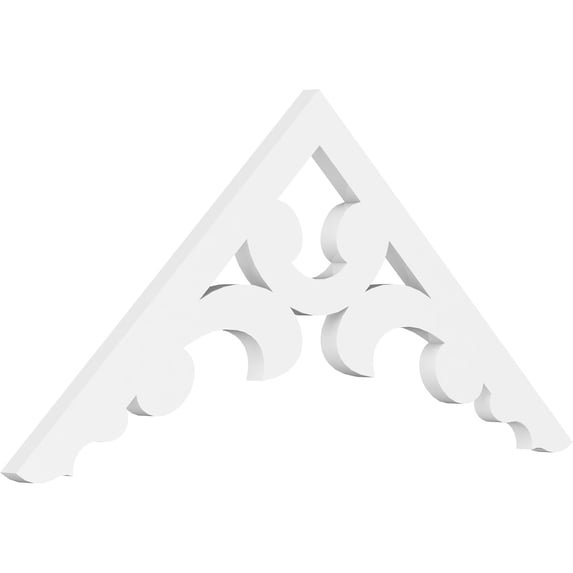 Ekena Millwork 36"W x 16 1/2"H x 1"P (11/12) Pitch Vienna Architectural Grade PVC Gable Pediment