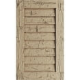 thumbnail image 1 of Ekena Millwork 36"W x 18"H Timberthane Hand Hewn Rectangle Faux Wood Non-Functional Gable Vent, Primed Tan, 1 of 5