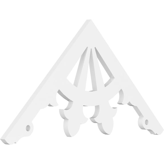 Ekena Millwork 36"W x 18"H x 1"P (12/12) Pitch Riley Architectural Grade PVC Gable Pediment