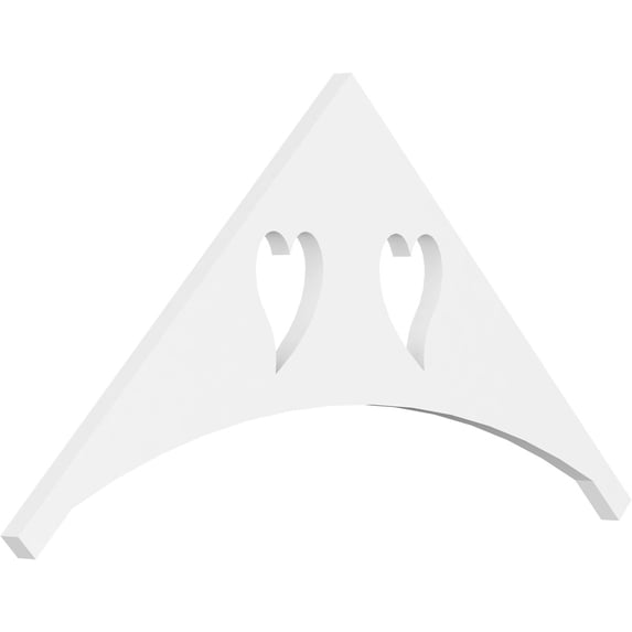 Ekena Millwork 36"W x 18"H x 1"P (12/12) Pitch Winston Architectural Grade PVC Gable Pediment