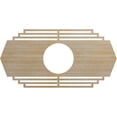 thumbnail image 1 of Ekena Millwork 36"W x 18"H x 9 1/2"ID x 3/8"T Chrysler Wood Fretwork Pierced Ceiling Medallion, Hickory, 1 of 3
