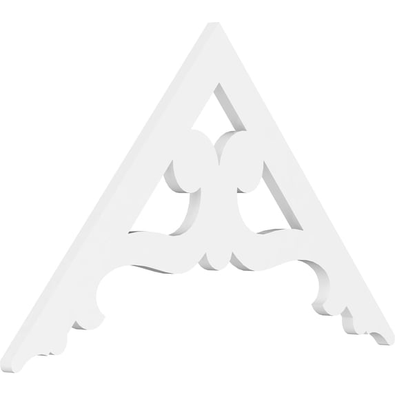 Ekena Millwork 36"W x 21"H x 1"P (14/12) Pitch Brontes Architectural Grade PVC Gable Pediment