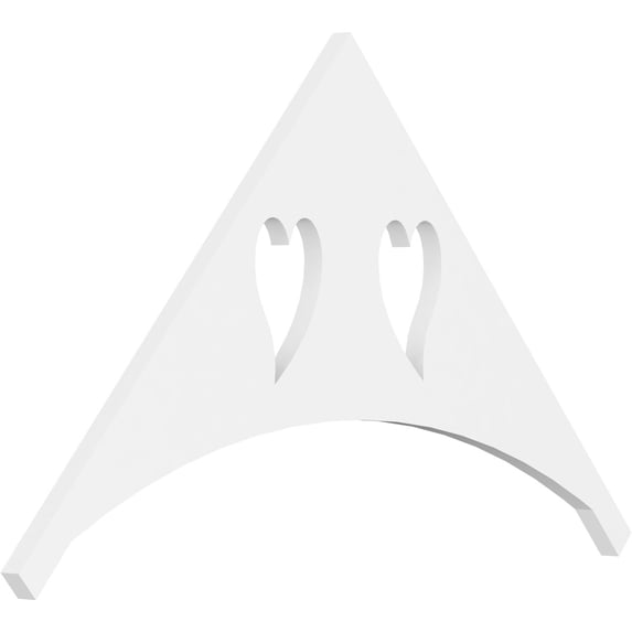 Ekena Millwork 36"W x 21"H x 1"P (14/12) Pitch Winston Architectural Grade PVC Gable Pediment