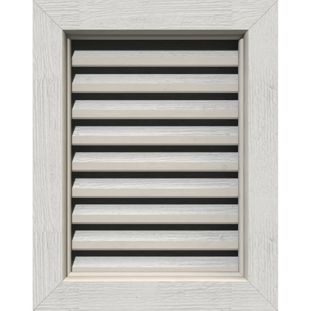 Ekena Millwork 36"W x 22"H Rectangle Gable Vent (41"W x 27"H Frame Size): Primed, Functional, Rough Sawn Western Red Cedar Gable Vent w/ Brick Mould Face Frame