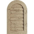 thumbnail image 1 of Ekena Millwork 36"W x 30"H Timberthane Hand Hewn Round Top Faux Wood Non-Functional Gable Vent, Primed Tan, 1 of 5