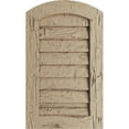 thumbnail image 1 of Ekena Millwork 36"W x 33"H Timberthane Hand Hewn Arch Top Faux Wood Non-Functional Gable Vent, Primed Tan, 1 of 5