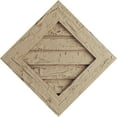 thumbnail image 1 of Ekena Millwork 36"W x 36"H Timberthane Hand Hewn Diamond Faux Wood Non-Functional Gable Vent, Primed Tan, 1 of 5