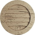 thumbnail image 1 of Ekena Millwork 36"W x 36"H Timberthane Hand Hewn Round Faux Wood Non-Functional Gable Vent, Primed Tan, 1 of 5