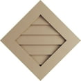 thumbnail image 1 of Ekena Millwork 36"W x 36"H Timberthane Rustic Smooth Diamond Faux Wood Non-Functional Gable Vent, Primed Tan, 1 of 5