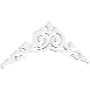 Ekena Millwork 36"W x 6"H x 1"P (4/12) Pitch Baile Architectural Grade PVC Gable Pediment