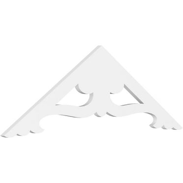 Ekena Millwork 36"W x 6"H x 1"P (4/12) Pitch Cornelia Architectural Grade PVC Gable Pediment