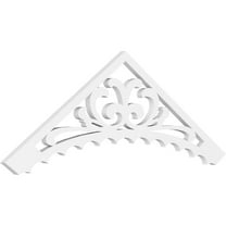 Ekena Millwork 36"W x 6"H x 1"P (4/12) Pitch Genova Architectural Grade PVC Gable Pediment