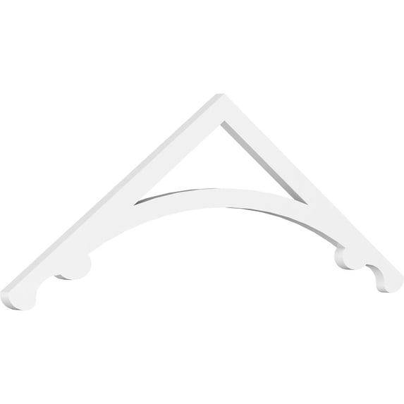 Ekena Millwork 36"W x 6"H x 1"P (4/12) Pitch Legacy Architectural Grade PVC Gable Pediment