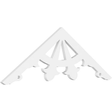 Ekena Millwork 36"W x 6"H x 1"P (4/12) Pitch Riley Architectural Grade PVC Gable Pediment