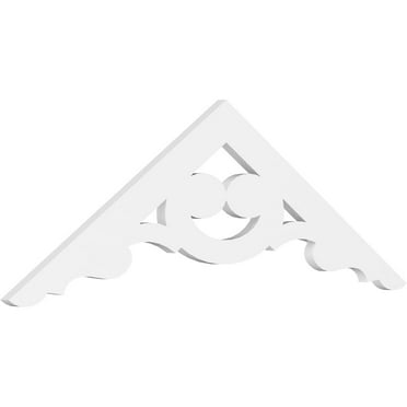 Ekena Millwork 36"W x 6"H x 1"P (4/12) Pitch Robin Architectural Grade PVC Gable Pediment