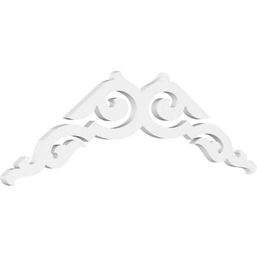 Ekena Millwork 36"W x 6"H x 1"P (4/12) Pitch Rotherham Architectural Grade PVC Gable Pediment