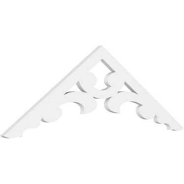 Ekena Millwork 36"W x 6"H x 1"P (4/12) Pitch Vienna Architectural Grade PVC Gable Pediment
