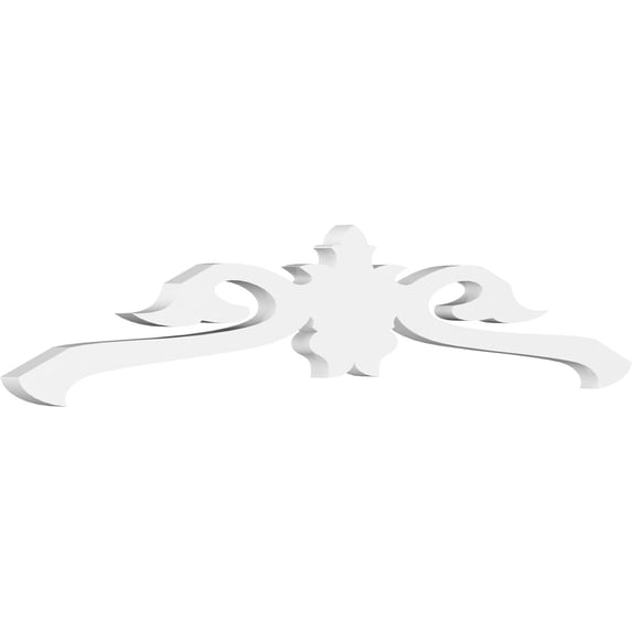 Ekena Millwork 36"W x 7 1/2"H x 1"P (5/12) Pitch Florence Architectural Grade PVC Gable Pediment