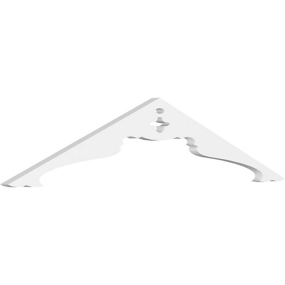 Ekena Millwork 36"W x 7 1/2"H x 1"P (5/12) Pitch Heath Architectural Grade PVC Gable Pediment