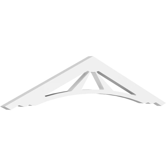 Ekena Millwork 36"W x 7 1/2"H x 1"P (5/12) Pitch Stanford Architectural Grade PVC Gable Pediment
