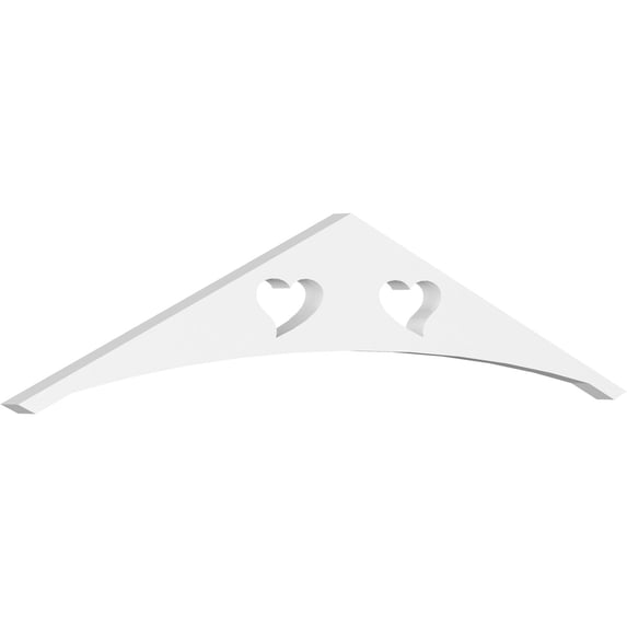 Ekena Millwork 36"W x 7 1/2"H x 1"P (5/12) Pitch Winston Architectural Grade PVC Gable Pediment