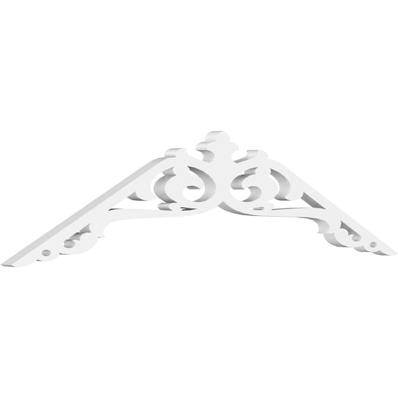 Ekena Millwork 36"W x 9"H x 1"P (6/12) Pitch Amber Architectural Grade PVC Gable Pediment