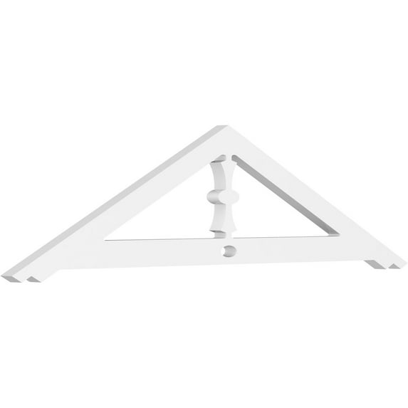 Ekena Millwork 36"W x 9"H x 1"P (6/12) Pitch Artisan Architectural Grade PVC Gable Pediment