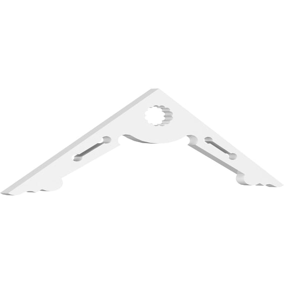 Ekena Millwork 36"W x 9"H x 1"P (6/12) Pitch Cena Architectural Grade PVC Gable Pediment