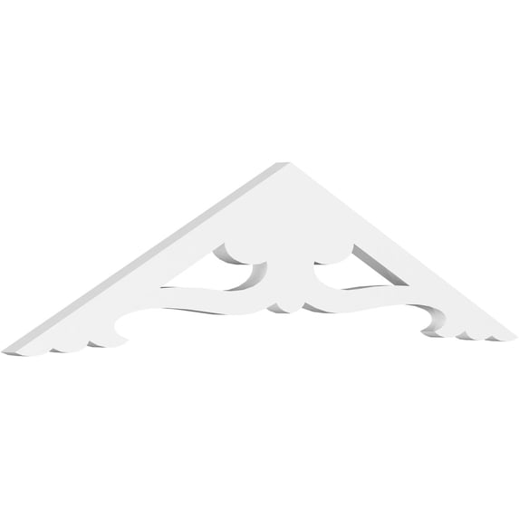 Ekena Millwork 36"W x 9"H x 1"P (6/12) Pitch Cornelia Architectural Grade PVC Gable Pediment