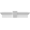 thumbnail image 1 of Ekena Millwork 37" Bottom Width x 43 1/4" Top Width x 9"H x 1"P Traditional Crosshead w/ Flat Keystone, 1 of 24