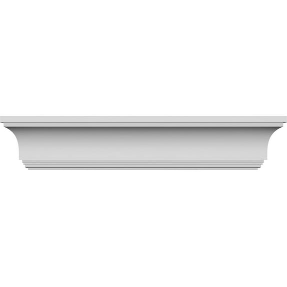 Ekena Millwork 37" Bottom Width x 46 3/4" Top Width x 9 5/8"H x 1 1/4"P Ashford Crosshead