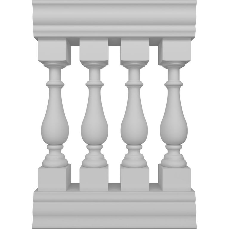 Ekena Millwork Fiberthane Traditional Balustrade 36 in. L x 37 in. H Fiberglass Railing Kit