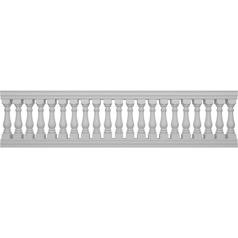 Ekena Millwork Fiberthane Bradford Balustrade 48 in. L x 38 in. H Fiberglass Railing Kit