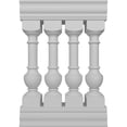 thumbnail image 1 of Ekena Millwork 38"H x 2'L Fiberthane York Unassembled Balustrade Railing Kit, Style G (6 3/8" On-Center Spacing to Pass 4" Sphere Code), 1 of 6