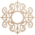 thumbnail image 1 of Ekena Millwork 38"OD x 12 3/8"ID x 1/4"T Dijon Wood Fretwork Pierced Ceiling Medallion, Alder, 1 of 3
