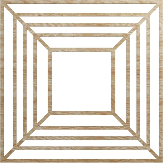 Ekena Millwork 38"OD x 14"ID x 3/8"T Raven Wood Fretwork Pierced Ceiling Medallion, Red Oak