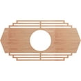 thumbnail image 1 of Ekena Millwork 38"W x 19"H x 10"ID x 3/8"T Chrysler Wood Fretwork Pierced Ceiling Medallion, Cherry, 1 of 3