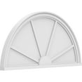 thumbnail image 1 of Ekena Millwork 38"W x 19"H x 2"P Half Round 4 Spoke Architectural Grade PVC Pediment, 1 of 7