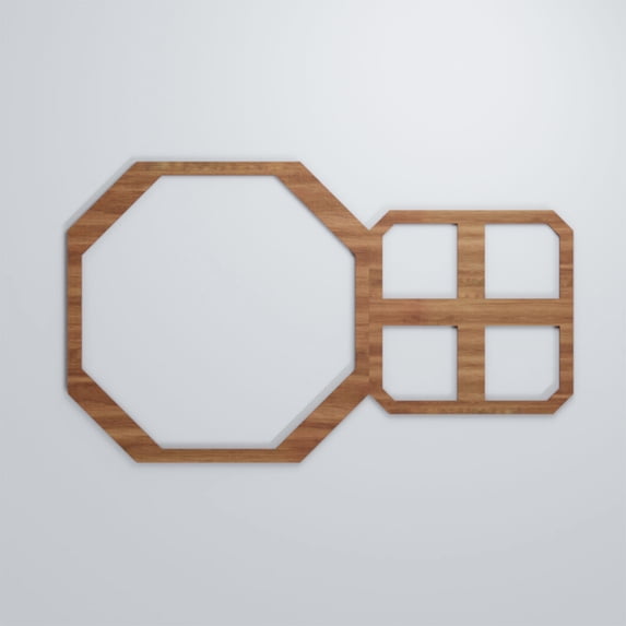Ekena Millwork 39 1/4"W x 23 7/8"H x 3/8"T Large Johnston Decorative Fretwork Wood Wall Panels, Walnut