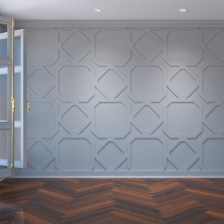 Ekena Millwork 39 7/8"W x 23 3/8"H x 3/8"T Large Lockhart Decorative Fretwork Wall Panels in Architectural Grade PVC
