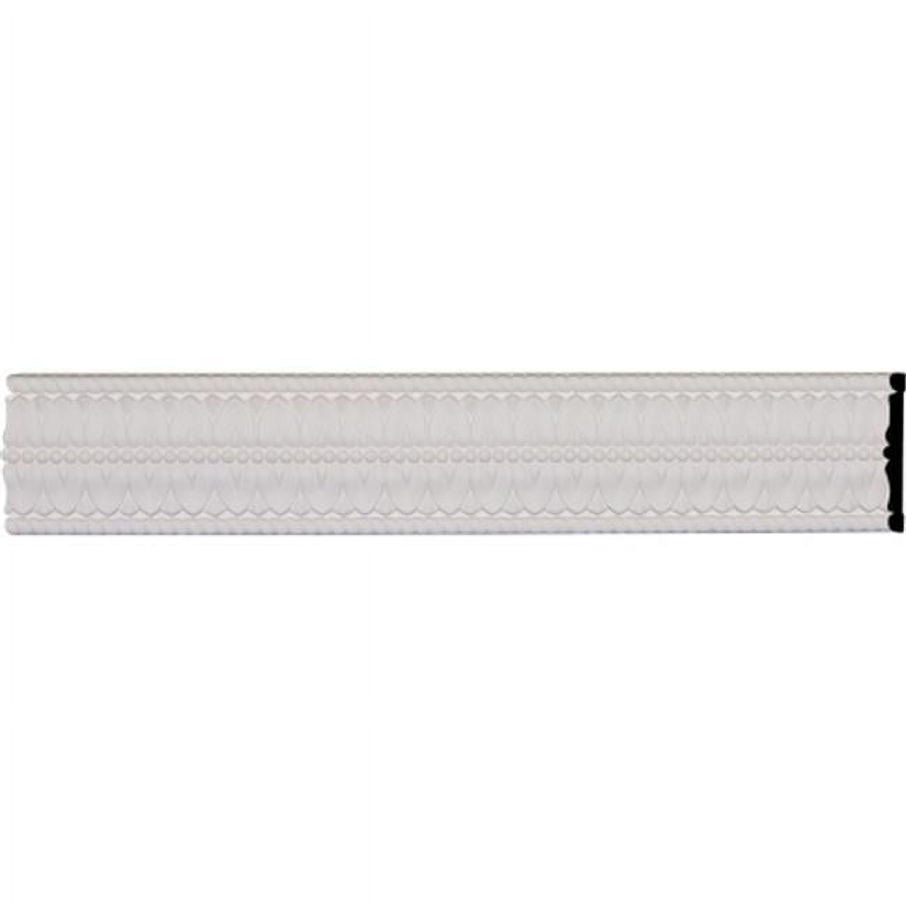 White Urethane Leaf and Dart Chair Rail Moulding